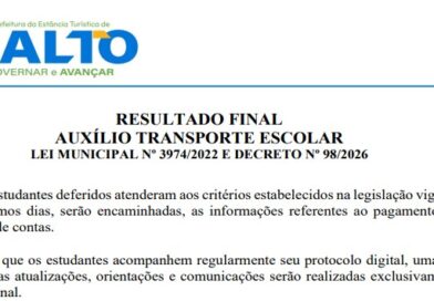 Auxílio transporte: confira resultado final das solicitações